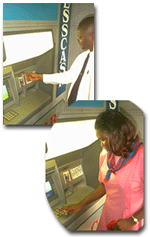 Customers using our atms